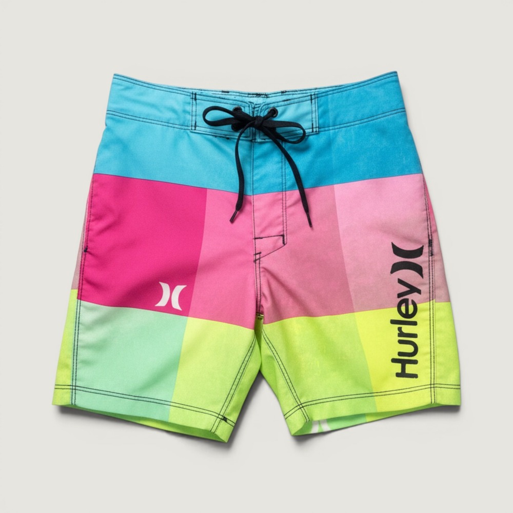 Hurley Phantom Boys Board Shorts Size 4 Multicolor Colorblock Swim Trunks